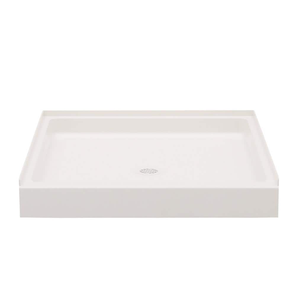 White Solid Surface 42'' x 36'' Rectangular Shower Base