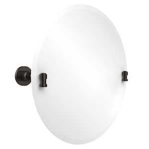 Washington 22 in. W x 22 in. H Frameless Round Beveled Edge Bathroom Vanity Mirror in Oil Rubbed Bronze