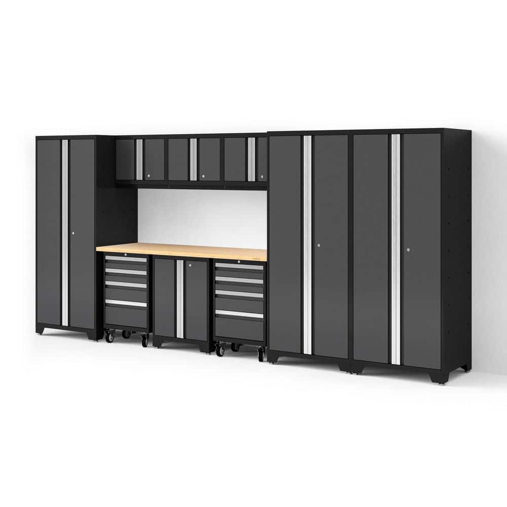 Bold Series XL 162 in. W x 76.75 in. H x 24 in. D 24-Gauge Steel Garage Cabinet Set in Charcoal Gray (10-Piece) price history on PriceWatchPro