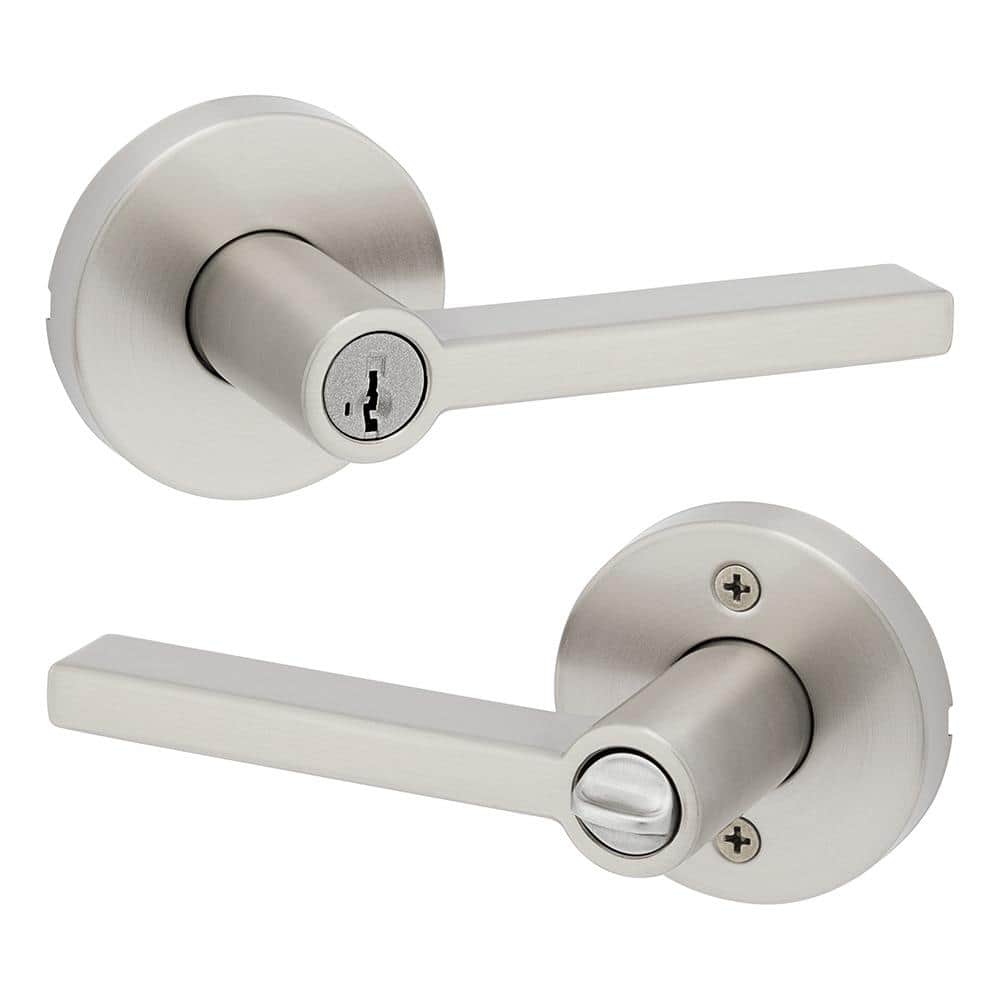 なぎ Kwikset Halifax Satin Nickel Keyed Entry Round Door Handle