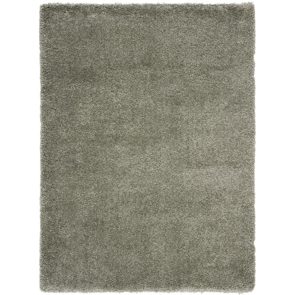 SAFAVIEH Royal Shag Green 4 ft. x 6 ft. Solid Area Rug