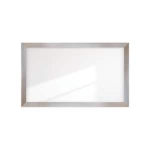 40 in. W x 67 in. H Modern Silver Wide Framed Wall Mirror