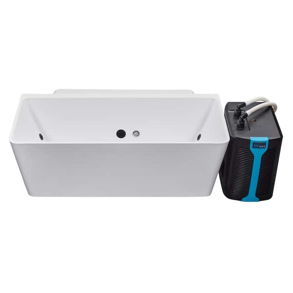 Luxury Spas 67 in. Cold Plunge Ice Bath Tub with Chiller and Heater, Ozone Sanitation and Filter Circulation System