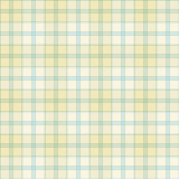 The Wallpaper Company 56 sq. ft. Pastel Plaid Wallpaper