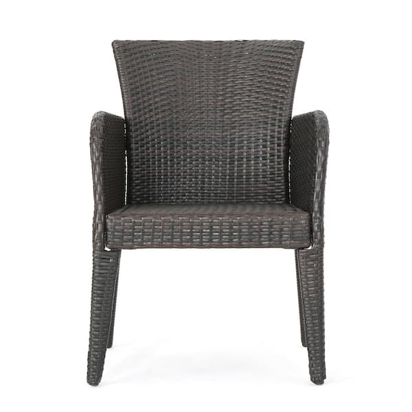 JimsMaison Brown Iron PE Outdoor Dining Chair