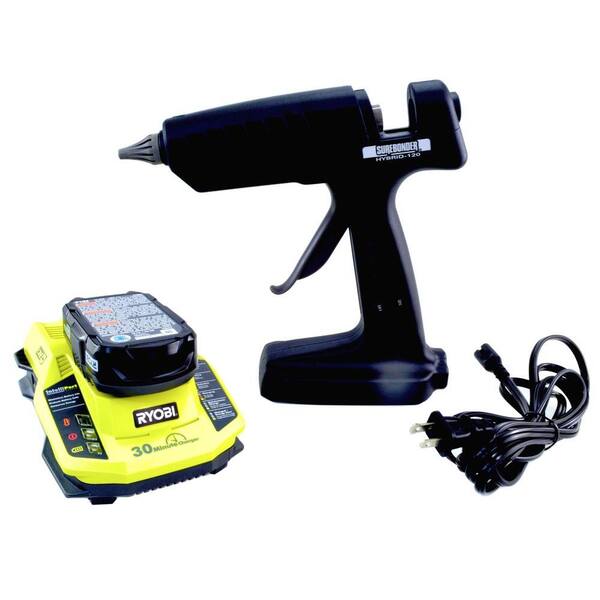 Surebonder - 18-Volt Lithium-Ion Battery/120-Watt AC Dual Power Source Industrial Hybrid Glue Gun Kit (5-Piece)