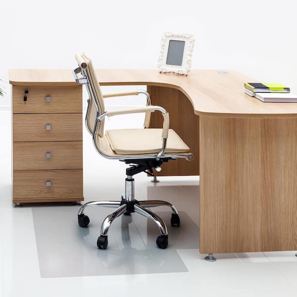 Valuemat Clear 35 in. x 47 in. Vinyl Lipped Indoor Chair Mat for Hard Floor