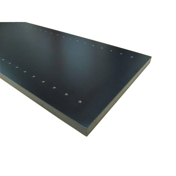 Unbranded 3/4 in. x 16 in. x 97 in. Black Thermally-Fused Melamine Adjustable Side Panel