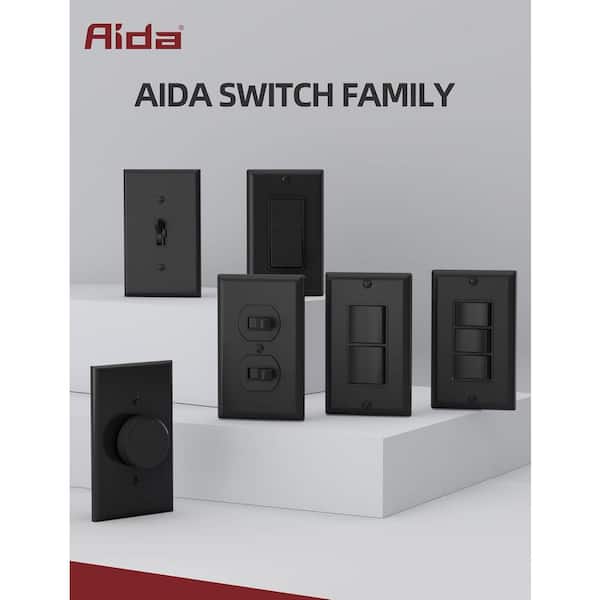 Lukyamzn 15 Amp Self-Grounding Paddle Rocker Light Switch