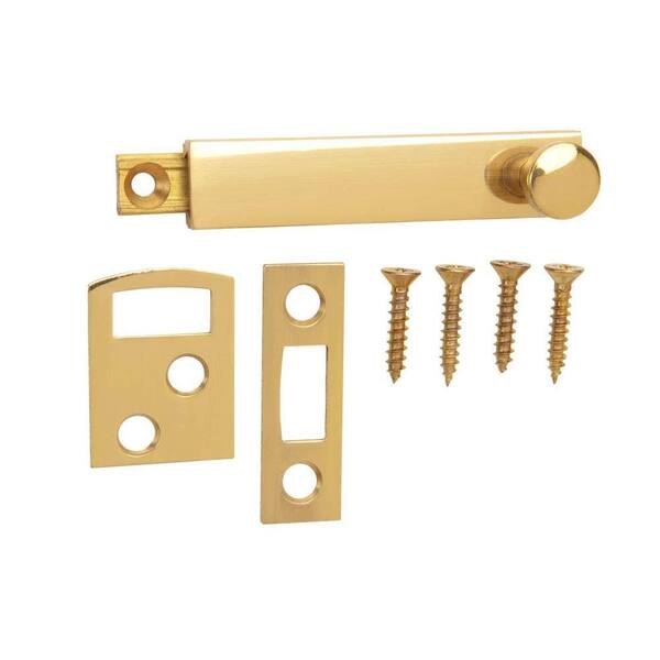 thumbnail image 2 of Solid Brass Traditional Surface Door Slide Shoot Bolt – Tower Bolt – Ironmongery World 2 of 6