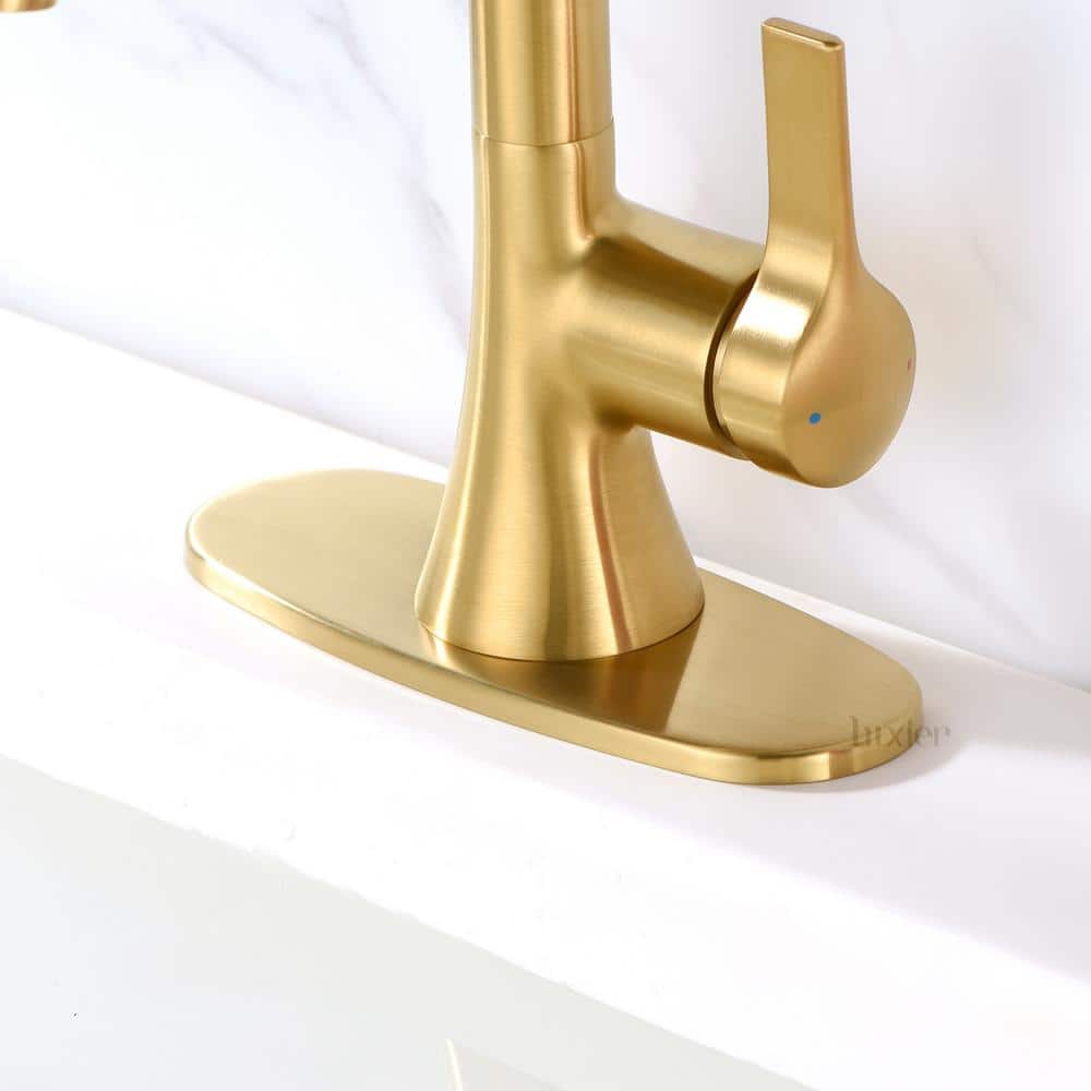 Brushed Gold 6" Brass Bathroom Sink Faucet Hole Cover Plate