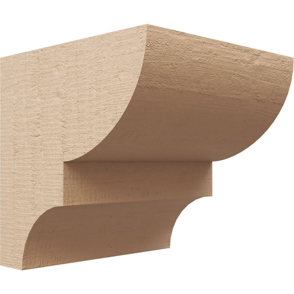Ekena Millwork 10 in. x 10 in. x 10 in. Wide Ridgewood Rough Cedar Woodgrain TimberThane Corbel, Primed Tan