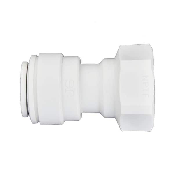 John Guest 3/8 in. Push-To-Connect x 1/4 in. FIP Polypropylene Adapter Fitting