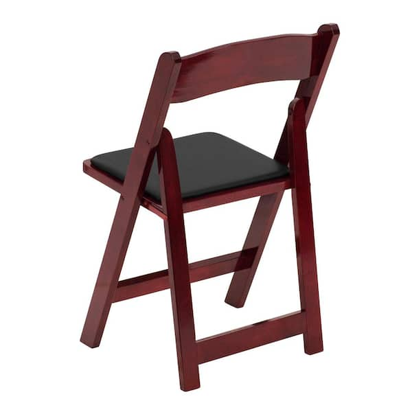 Padded Folding Chair – Mahogany Resin (Ivory cushion) – Special Seating, GOOD EVENTS