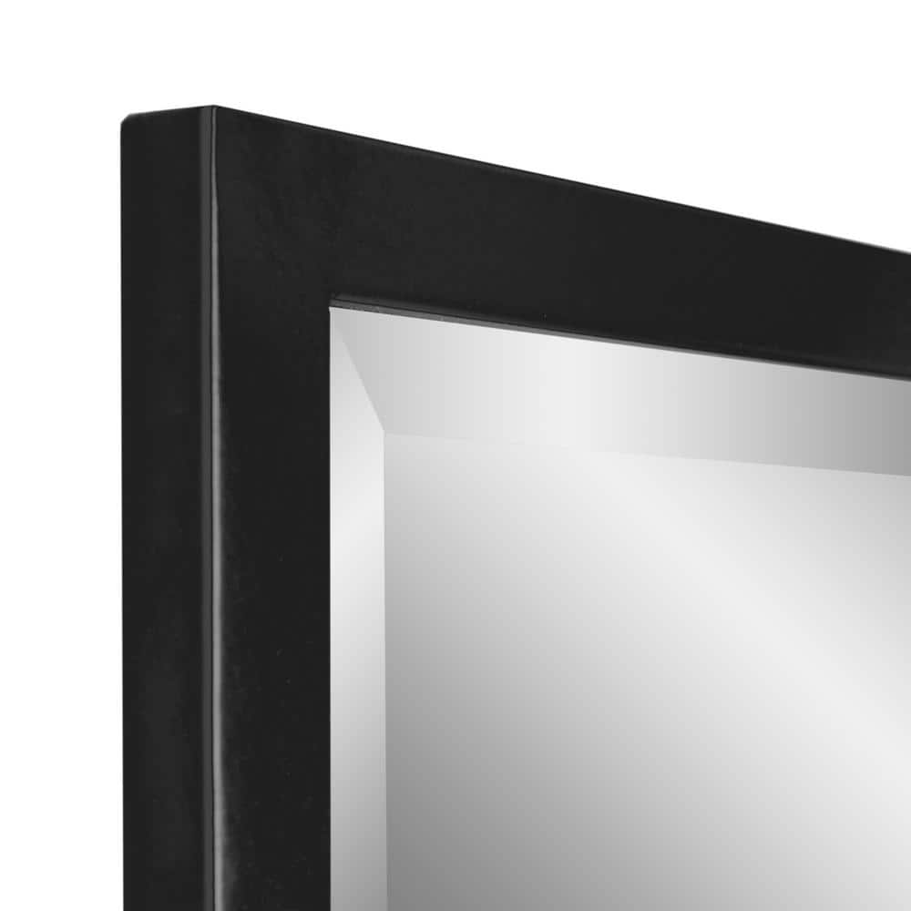 Black Metal Framed Rectangular Vanity Mirror, 24" x 30"