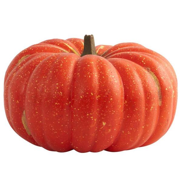 Nearly Natural 9 in. H Pumpkin Decor with Realistic Cut Stem