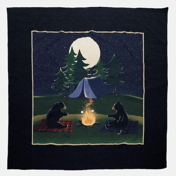 DONNA SHARP Bear Campfire 3-Piece Black Cotton King Quilt Set 60347 - The  Home Depot