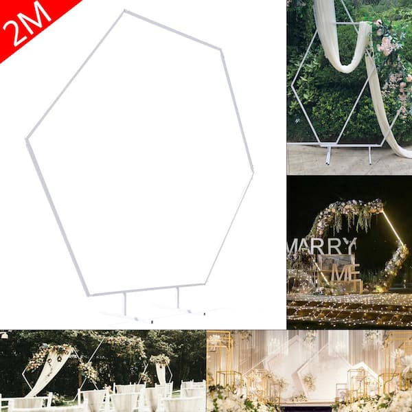 39.37 in. x 29.52 in. Metal Wedding Welcome Sign Arch Stand Arbor