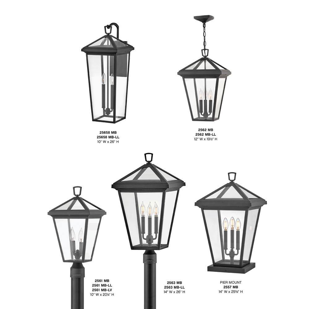 Estate Series Alford 20'' Museum Black LED Outdoor Post Lantern