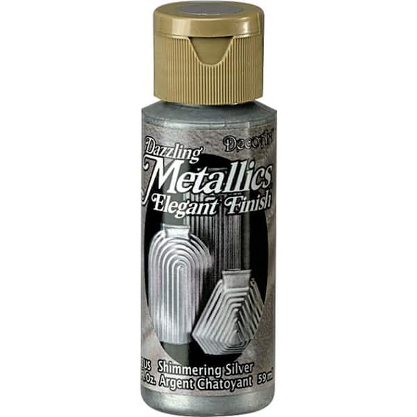 DecoArt Dazzling Metallics 2 oz. Shimmering Silver Acrylic Paint