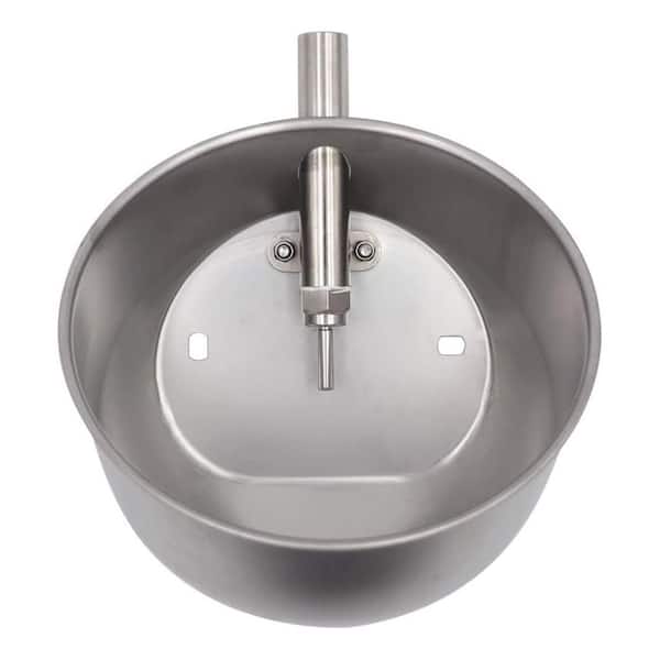 Stainless Steel Automatic Pig Waterer System Heavy Duty Water Bowl 8.27 dia. 5.9 Height Rust-Proof Design