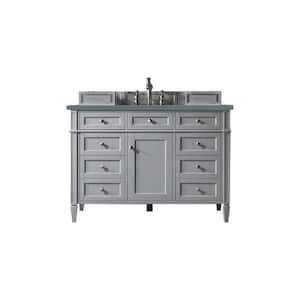 Brittany 48.0 in. W x 23.5 in. D x 34 in. H Bathroom Vanity in Urban Gray with Cala Blue Quartz Top