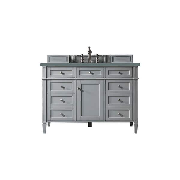 James Martin Vanities Brittany 48.0 in. W x 23.5 in. D x 34 in. H Bathroom Vanity in Urban Gray with Cala Blue Quartz Top