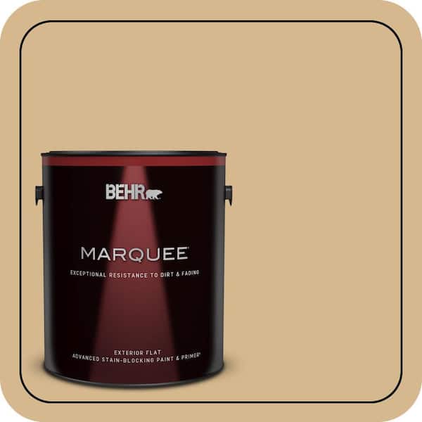BEHR MARQUEE 1 gal. #BXC-34 Mineral Yellow Flat Exterior Paint & Primer