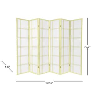 6 ft. Ivory Double Cross 6-Panel Room Divider