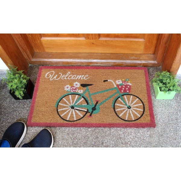 Garden Bicycle Coir Door Mat