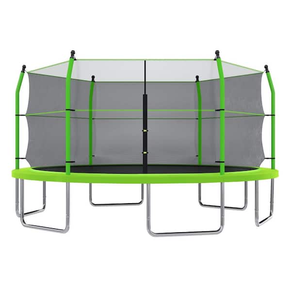 16 ft Outdoor Trampoline with Ladder and Enclosure Net