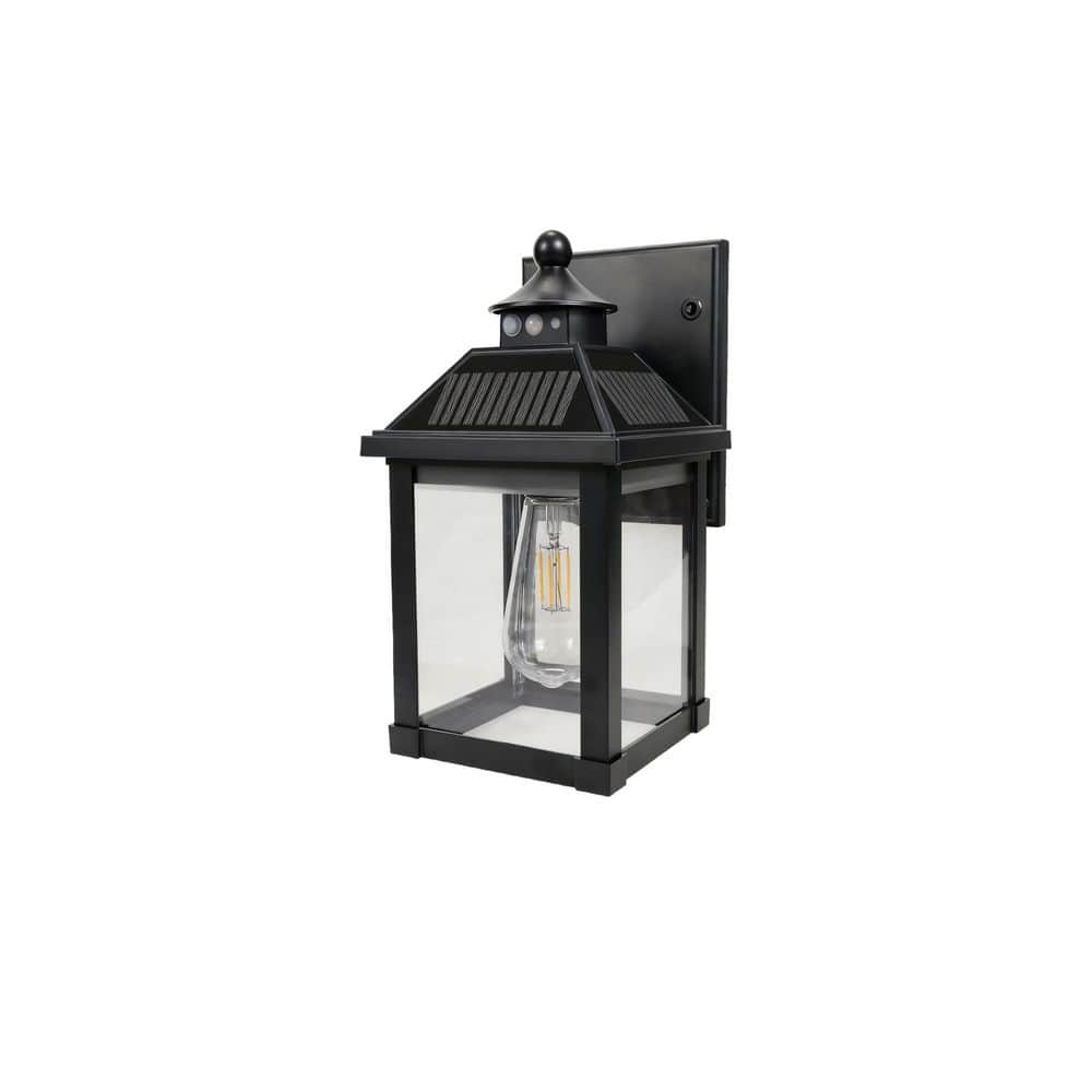 1-Pack Solar Wall Lantern, Dusk to Dawn Porch Lights Fixture Garden Torch, Motion Sensor Waterproof, 3-Lighting Modes price history on PriceWatchPro
