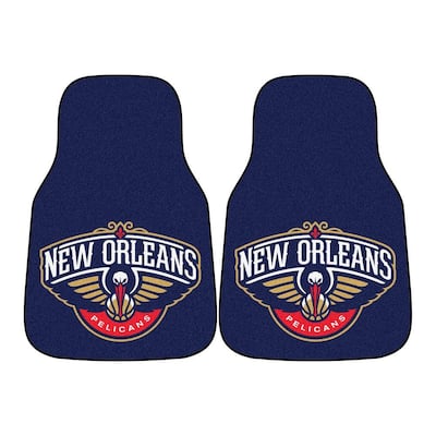 New Orleans Pelicans 18 in. x 27 in. 2-Piece Carpeted Car Mat Set