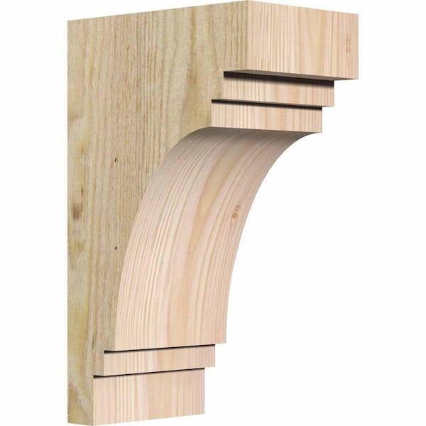 Ekena Millwork 4 in. x 6 in. x 10 in. Douglas Fir Pescadero Rough Sawn Corbel