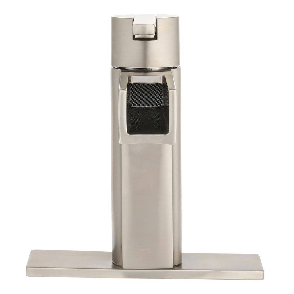 Vega Modern 7.66" Brushed Nickel Lever Handle Bathroom Faucet