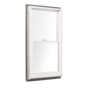 29-5/8 in. x 56-7/8 in. 400 Series White Clad Wood Tilt-Wash Double Hung Window with Low-E Glass, White Int & Stone Hdw