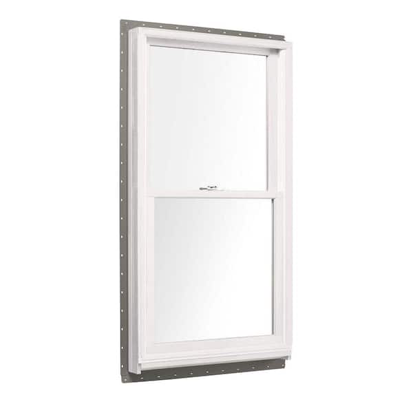 Andersen 29-5/8 in. x 56-7/8 in. 400 Series White Clad Wood Tilt-Wash Double Hung Window with Low-E Glass, White Int & Stone Hdw