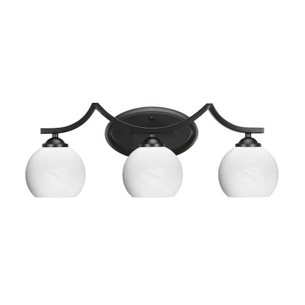 Unbranded Cleveland 23 in. 2-Light Matte Black Vanity Light