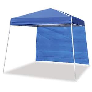 10 ft. x 10 ft. Blue Instant Pop Up Shade Canopy Tent with Taffeta Attachment