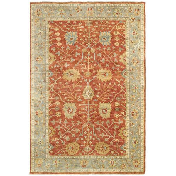 9 ft. x 12 ft. Red, Gray Oriental Washable Area Rug
