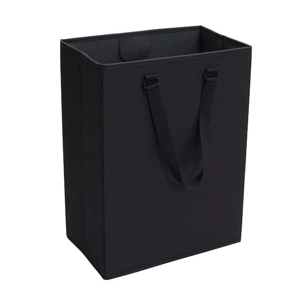 HOUSEHOLD ESSENTIALS 13 in. H x 8.25 in. W x 17.75 in. D Black Fabric Cube Storage Bin