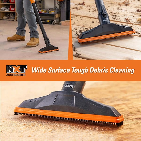 NXT Floor Tool Hard Bristle Shoe Vacuum Attachment for RIDGID NXT Floor Tool DA1712, MAX2510, MAX2512 and MAX2514