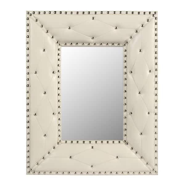 Unbranded 21 in. W x 26 in. H Small Rectangular MDF Framed Ant-Fog Wall Bathroom Vanity Mirror in White