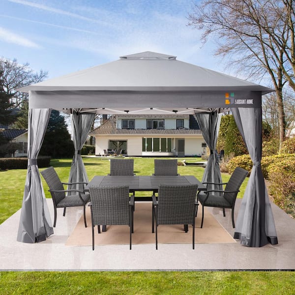 11 ft. x 11 ft. Pop Up Gazebo with Mosquito Netting, Outdoor