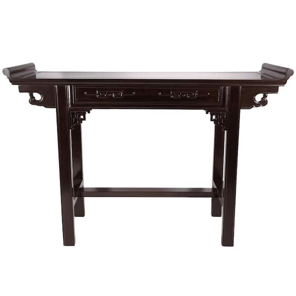 Oriental Furniture Qing Red End Table