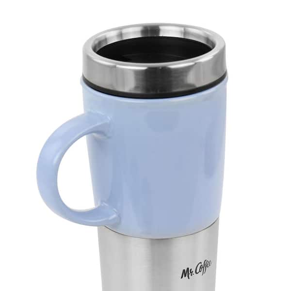 Berghoff 4Pc Straight 18/10 Stainless Steel Coffee Mug 12oz, Wide Handle,  Dishwasher Safe, Silver