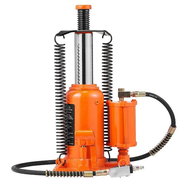 SKYSHALO Air Hydraulic Bottle Jack, 20 Ton/40,000 lbs. All Welded Bottle Jack, 10.4 in. -19.7 in. Lifting Range, Manual Handle