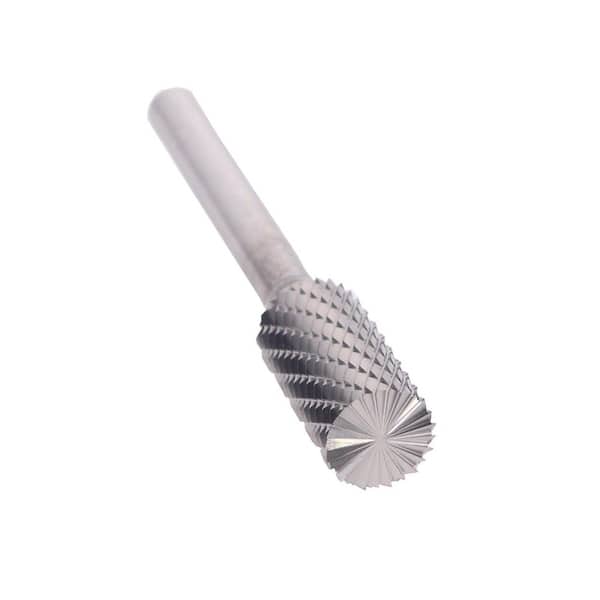 1 in. x 1 in. Cylindrical End Cut Solid Carbide Burr Rotary File Bit with 1/4 in. Shank