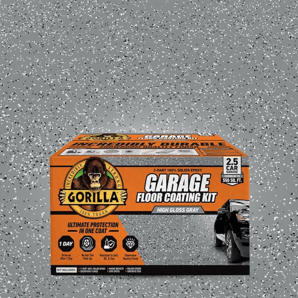 2 Gal. Gray High-Gloss 2-Part Epoxy Interior Concrete Basement and Garage Floor Paint
