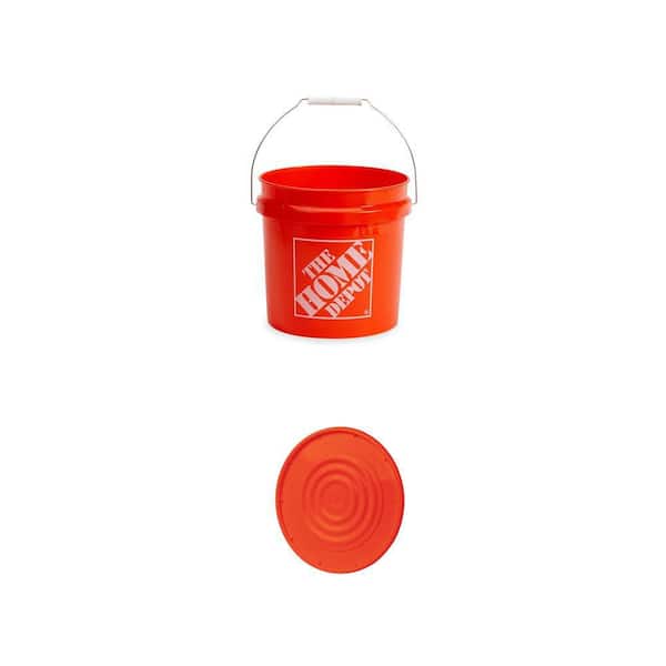 2 gal. Orange Paint Bucket and 2 Gal. Orange Bucket Lid Combo
